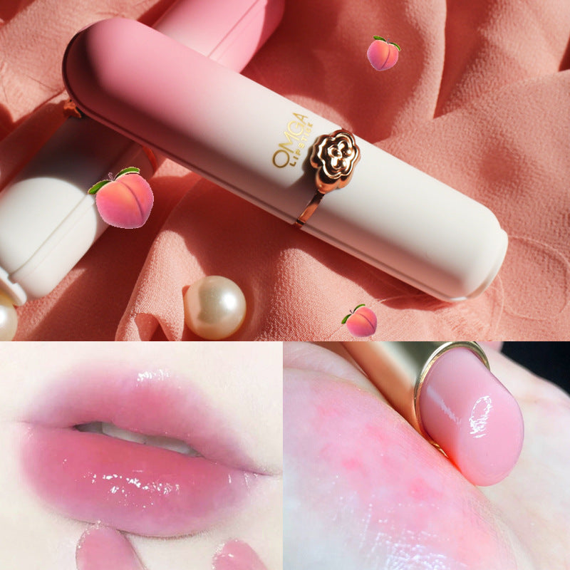 Wholesale moisturizing and non-fading peach color changing lipstick